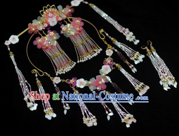 Traditional Chinese Classical Tassel Hairpins Ancient Princess Hanfu Hair Accessories for Women