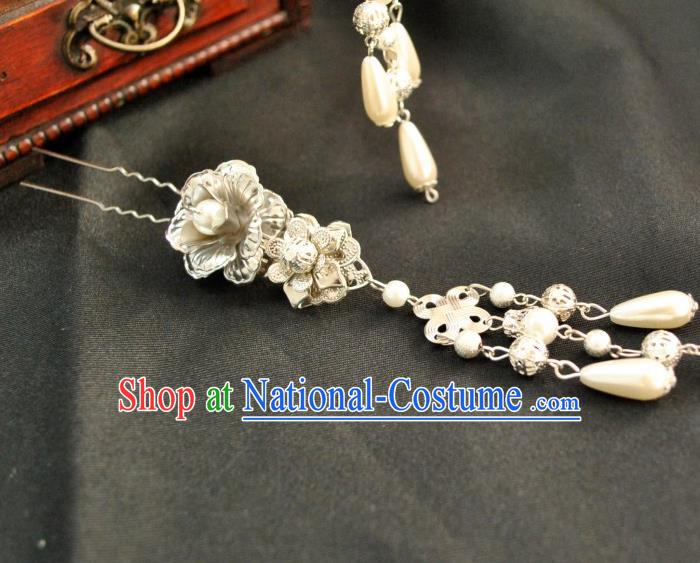 Traditional Chinese Classical Tassel Hairpins Ancient Princess Hanfu Hair Accessories for Women