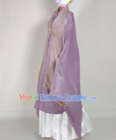 Chinese Ming Dynasty Princess Lilac Vest Ancient Court Lady Costume for Women