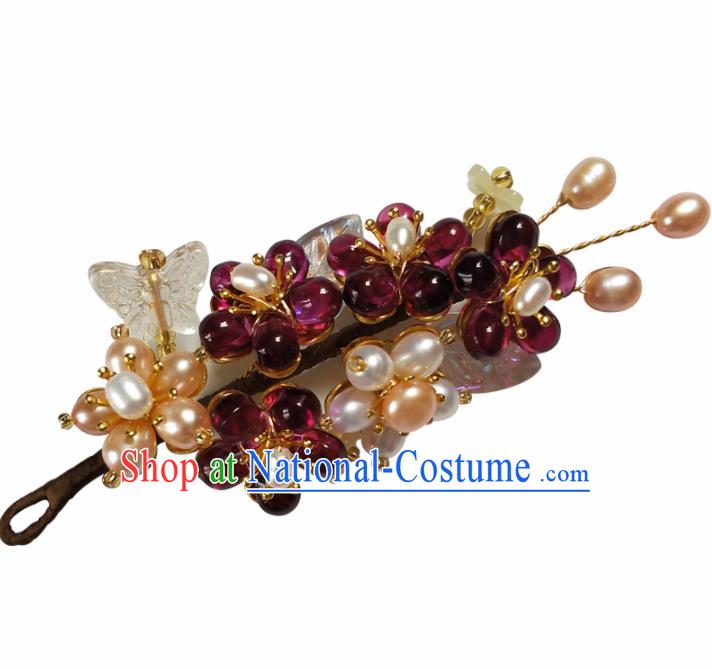 Traditional Chinese Hanfu Palace Flowers Hair Stick Hairpins Ancient Princess Hair Accessories for Women