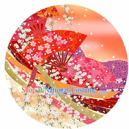 Japanese Handmade Printing Cherry Blossom Red Oil Paper Umbrella Traditional Decoration Umbrellas