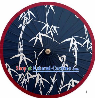 Japanese Handmade Printing Bamboo Navy Oil Paper Umbrella Traditional Decoration Umbrellas