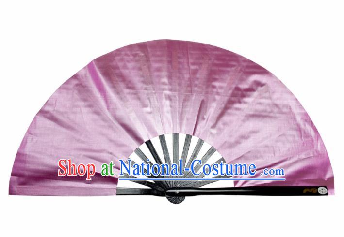 Chinese Handmade Martial Arts Pink Silk Fans Accordion Fan Traditional Kung Fu Folding Fan