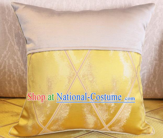 Traditional Chinese Home Decoration Accessories Golden Brocade Pillow Cover