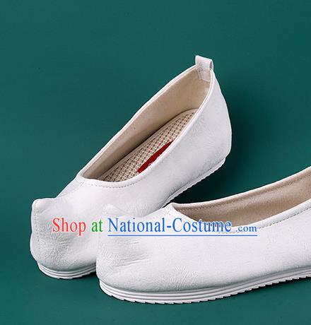 Chinese Traditional White Cloth Shoes Hanfu Shoes Princess Shoes for Women