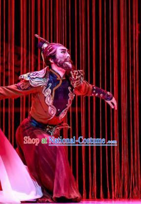 Lady Zhaojun Chinese Han Dynasty Mongol Nationality King Clothing Stage Performance Dance Costume for Men