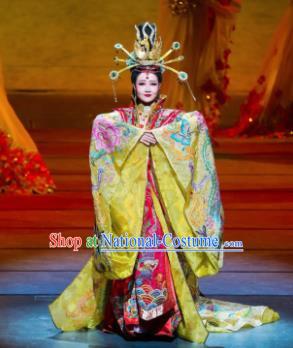 Meet Millennium Chinese Classical Dance Ancient Empress Dress Stage Performance Dance Costume and Headpiece for Women