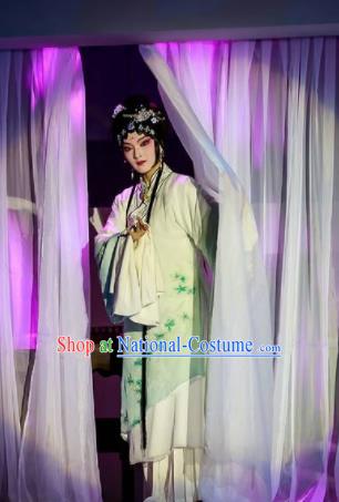 Chinese Peking Opera Lanruo Temple Fairy Nie Xiaoqian Dress Stage Performance Dance Costume and Headpiece for Women