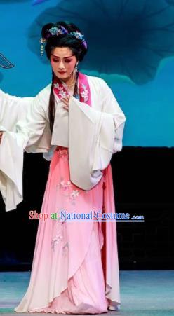 Phoenix Hairpin Chinese Peking Opera Pink Dress Stage Performance Dance Costume and Headpiece for Women