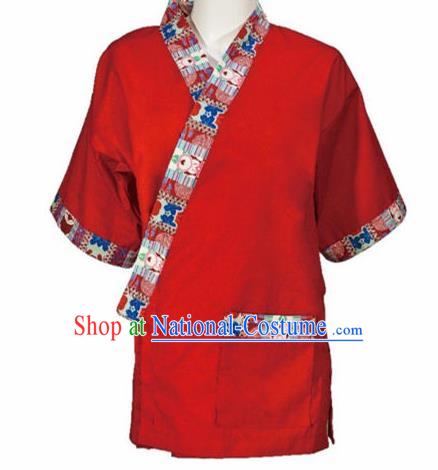 Traditional Japanese Red Yamato Shirt Kimono Asian Japan Costume for Men