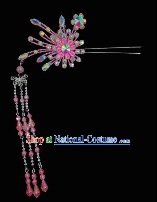 Chinese Traditional Beijing Opera Hair Accessories Peking Opera Diva Tassel Step Shake Hairpins for Adults