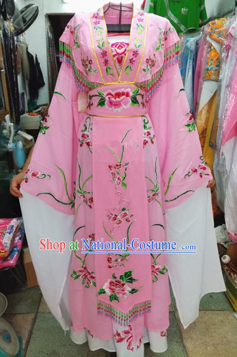 Chinese Traditional Beijing Opera Costume Peking Opera Princess Pink Dress for Adults