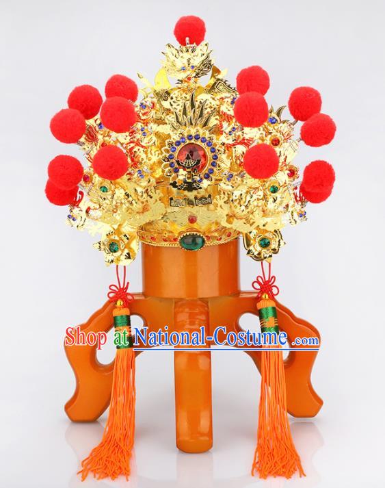 Chinese Traditional Religious Hair Accessories Taoism Feng Shui Marshal Guan Hat