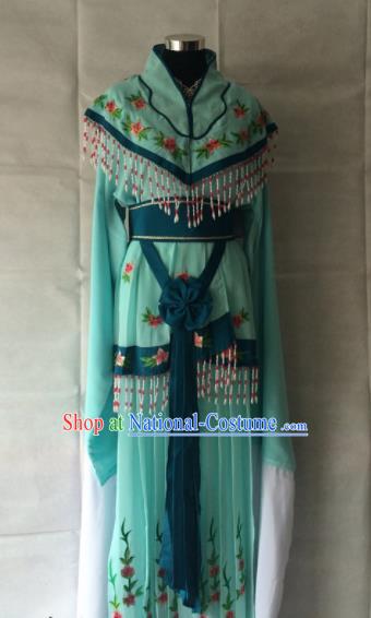 Traditional Chinese Beijing Opera Palace Costume Ancient Princess Green Dress for Women