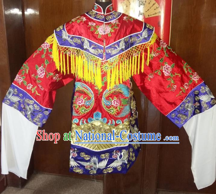 Traditional Chinese Beijing Opera Queen Costume Ancient Imperial Concubine Red Dress for Women