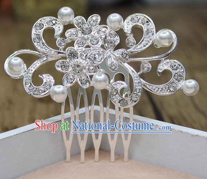 Top Grade Handmade Princess Hair Accessories Classical Crystal Flower Hair Comb for Women