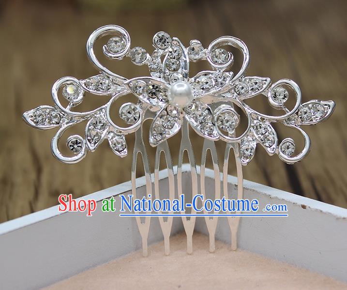 Top Grade Handmade Princess Hair Accessories Classical Crystal Hair Comb for Women