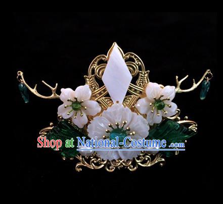 Chinese Ancient Hanfu Hair Accessories Traditional Shell Hair Crown Hairpins for Women