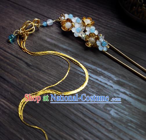 Chinese Ancient Hair Accessories Classical Tassel Hair Clip Traditional Bride Hanfu Hairpins for Women