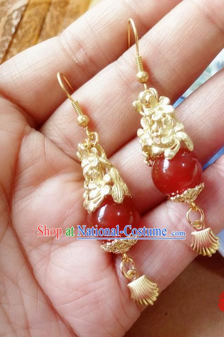 Chinese Ancient Hanfu Jewelry Accessories Traditional Palace Princess Earrings for Women