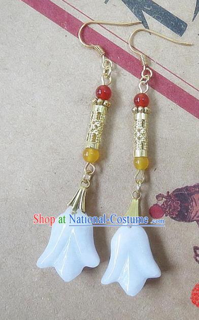 Chinese Ancient Princess Jewelry Accessories Traditional Hanfu Shell Earrings for Women