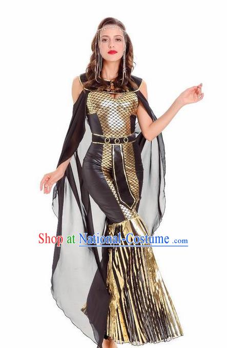 Traditional Roman Costume Ancient Rome Female Warrior Stola Black Dress for Women