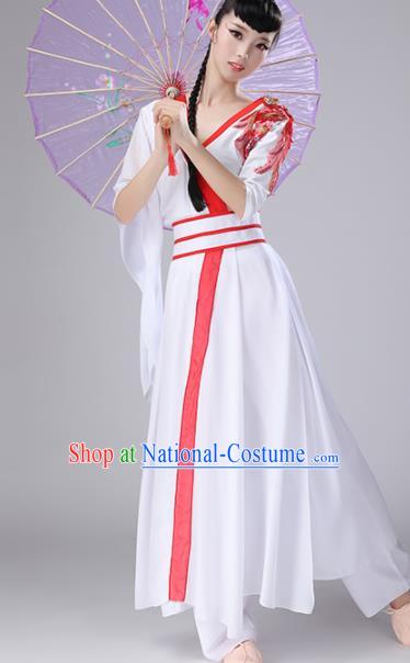 Chinese Traditional Classical Dance Dress Stage Performance Umbrella Dance Costume for Women