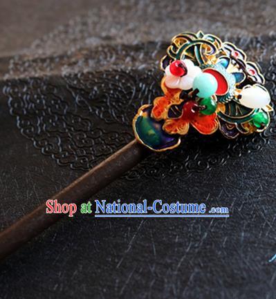 Chinese Ancient Handmade Cloisonne Butterfly Hairpins Traditional Classical Hair Accessories for Women