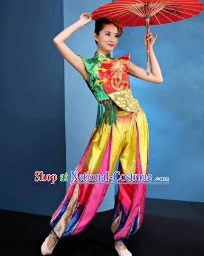 Traditional Chinese Spring Festival Folk Dance Clothing Yangko Dance Drum Dance Costume for Women