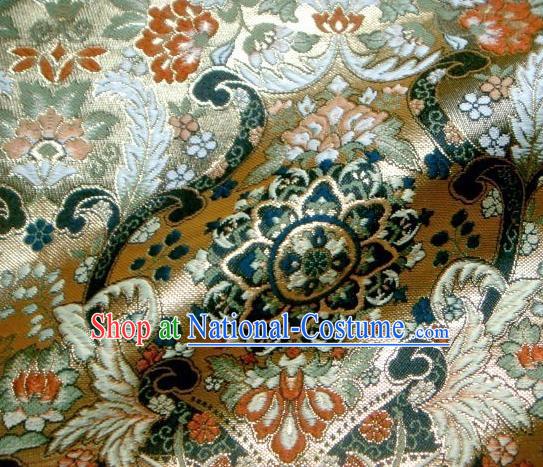 Asian Traditional Baldachin Classical Phoenix Pattern Brocade Fabric Japanese Kimono Tapestry Satin Silk Material