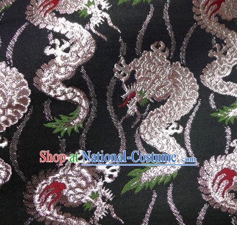 Asian Traditional Baldachin Classical Dragon Pattern Brocade Fabric Japanese Kimono Tapestry Satin Silk Material