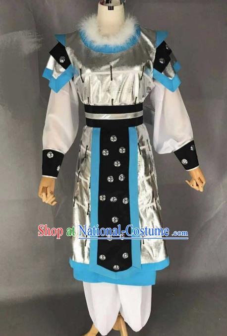 Chinese Traditional Beijing Opera Takefu Clothing Ancient Warrior Embroidered Costume for Men