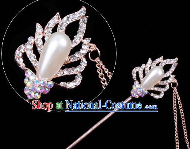 Professional Chinese Traditional Beijing Opera Hair Accessories Ancient Princess Crystal Hairpins for Women