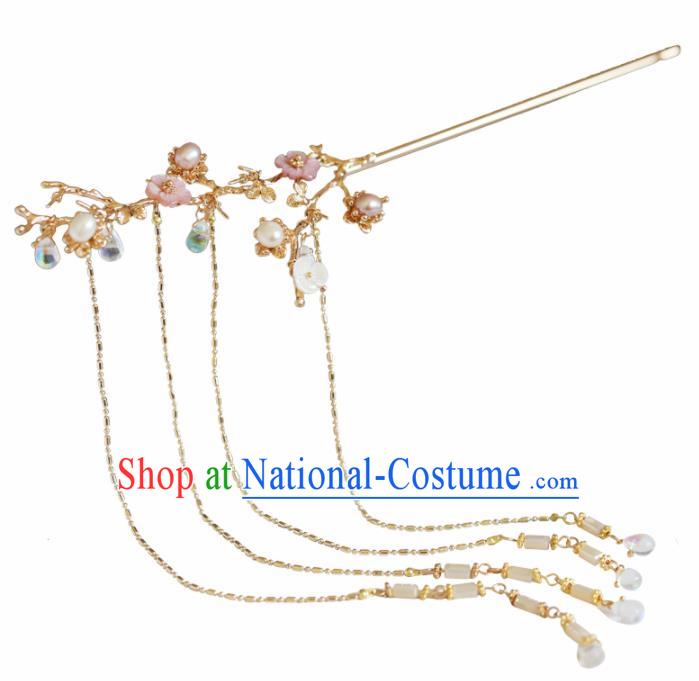 Chinese Ancient Princess Long Tassel Hairpins Traditional Hanfu Hair Accessories for Women