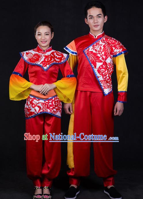 Chinese Traditional National Embroidered Folk Dance Costumes for Women for Men