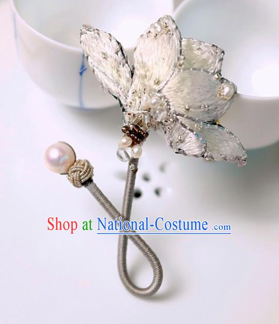 Chinese Traditional Jewelry Accessories Classical Embroidered Mangnolia Brooch for Women