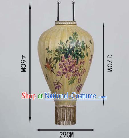 Chinese Traditional Handmade Lantern Painting Flowers Birds Palace Lanterns