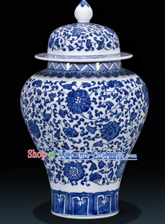 Chinese Jingdezhen Ceramic Craft Hand Painting Enamel Jar Handicraft Traditional Porcelain Vase