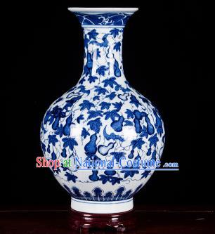 Chinese Jingdezhen Ceramic Craft Twine Pattern Design Vase Enamel Handicraft Traditional Porcelain Vase