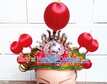 Chinese Traditional Beijing Opera General Headwear Ancient Warrior Helmet for Men