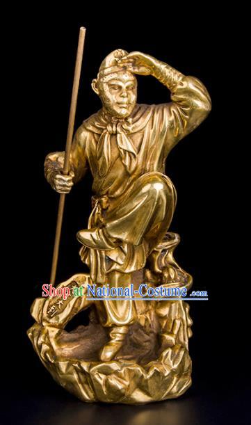 Chinese Traditional Feng Shui Items Bagua Decoration Sun Wukong Bronze Statue