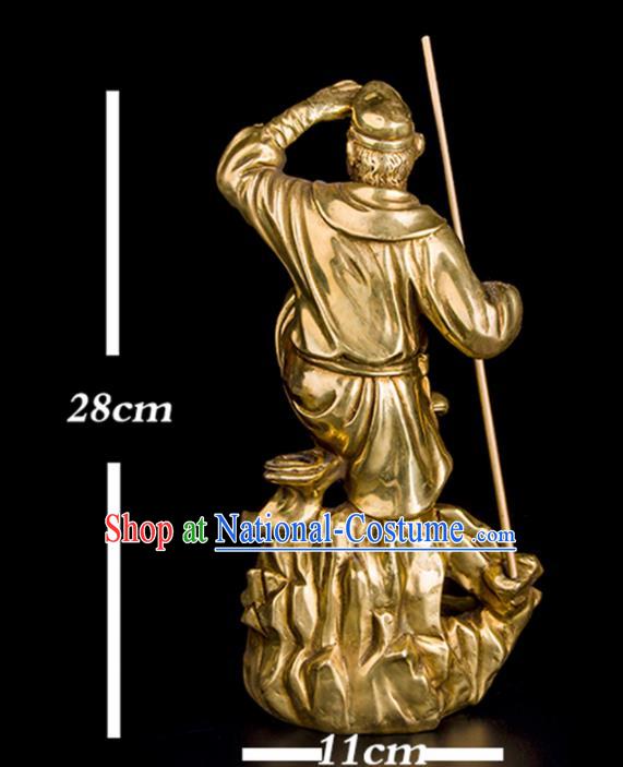 Chinese Traditional Feng Shui Items Bagua Decoration Sun Wukong Bronze Statue