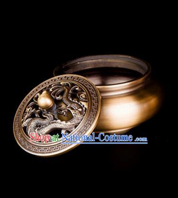 Chinese Traditional Taoism Brass Incense Burner Feng Shui Items Bagua Censer Decoration