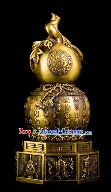 Chinese Traditional Feng Shui Items Taoism Bagua Brass Cucurbit Decoration