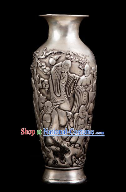 Chinese Traditional Feng Shui Items Taoism Bagua Cupronickel Vase Decoration