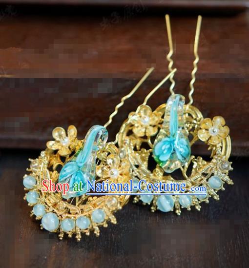 Chinese Traditional Hair Accessories Ancient Bride Palace Hairpins Headwear for Women