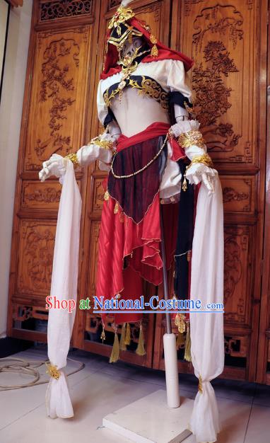 Chinese Traditional Cosplay Female Knight Costume Ancient Young Lady Swordswoman Dress for Women