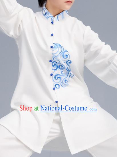 Asian Chinese Martial Arts Wushu Embroidered Costume Traditional Tai Ji Kung Fu Training Uniform for Women