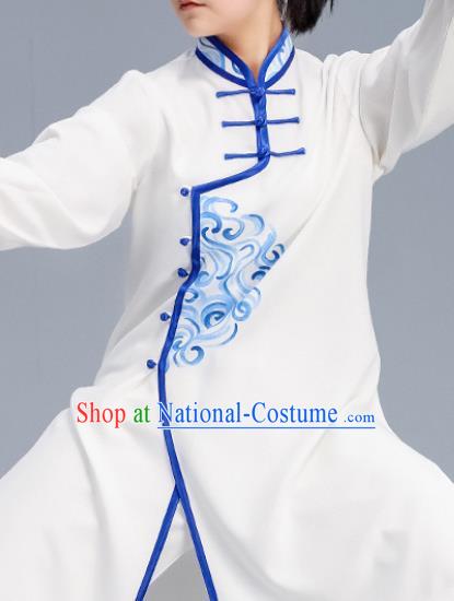 Asian Chinese Martial Arts Wushu Costume Traditional Tai Ji Kung Fu Training Embroidered Uniform for Women