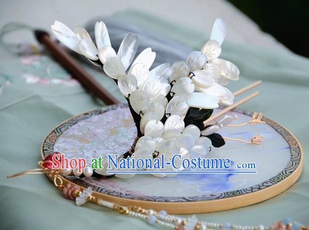 Traditional Chinese Hanfu Shell Crane Hair Clip Hair Accessories Ancient Princess Hairpins for Women